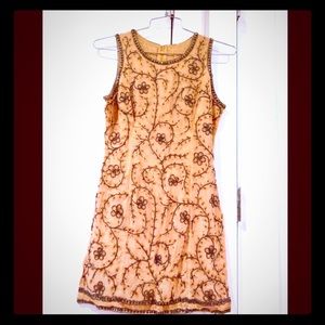 ☀️Anthropologie beaded floral tunic
